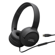 JBL Tune 520C USB-C - Black - Hi-Res wired on-ear headphones - Hero